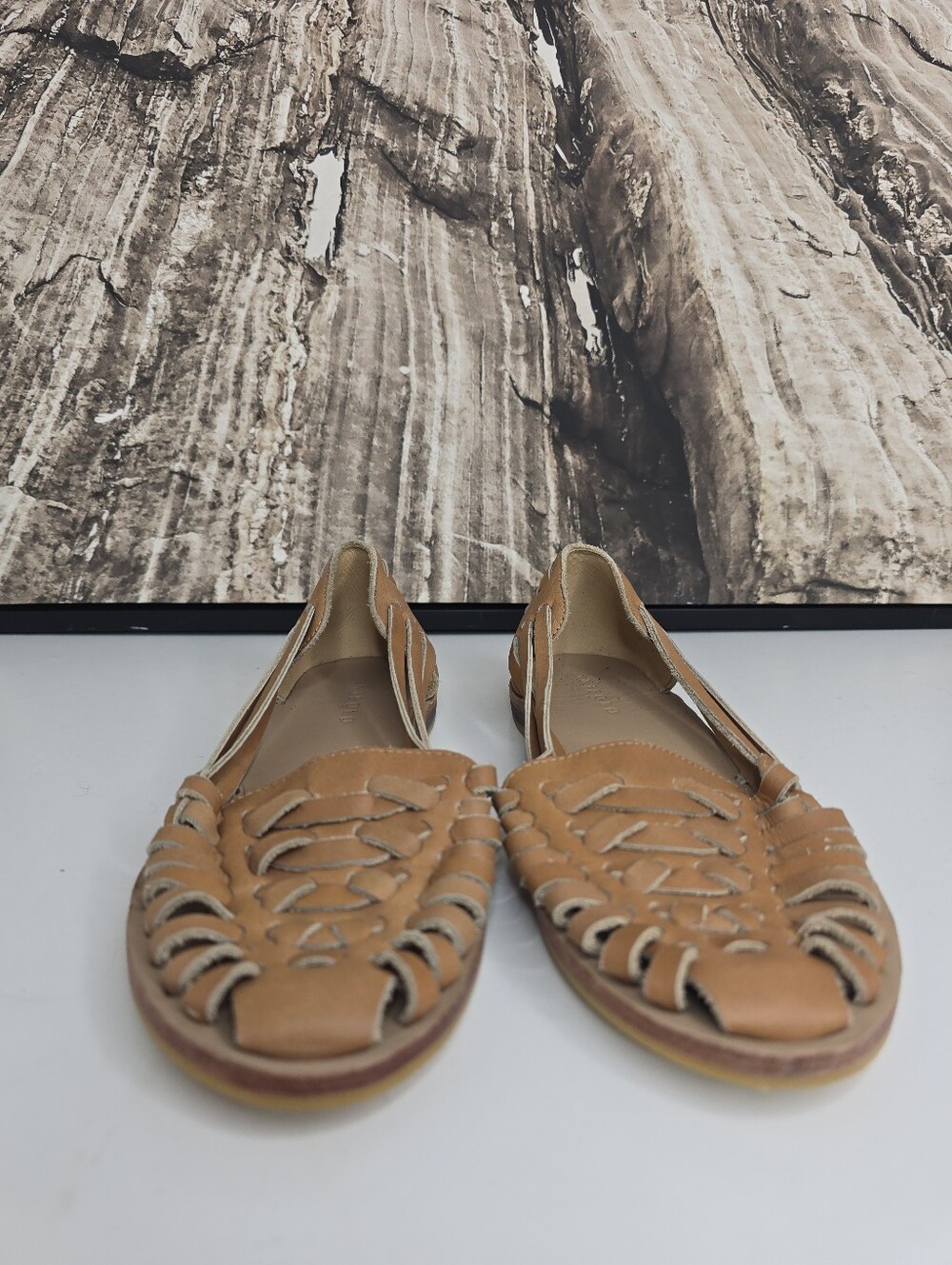 Nisolo Tan Leather Woven Huarache Sandals - Picture 10 of 10